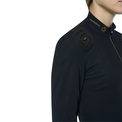 Preview: Cavalleria Toscana Functional Shirt Polo Zip Preview R-Evo