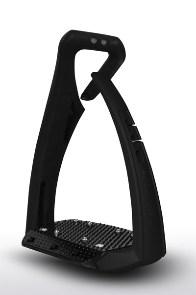 QHP Sicherheitssteigbügel mit elastischem Gummi an der Seite schwarze Einlage 