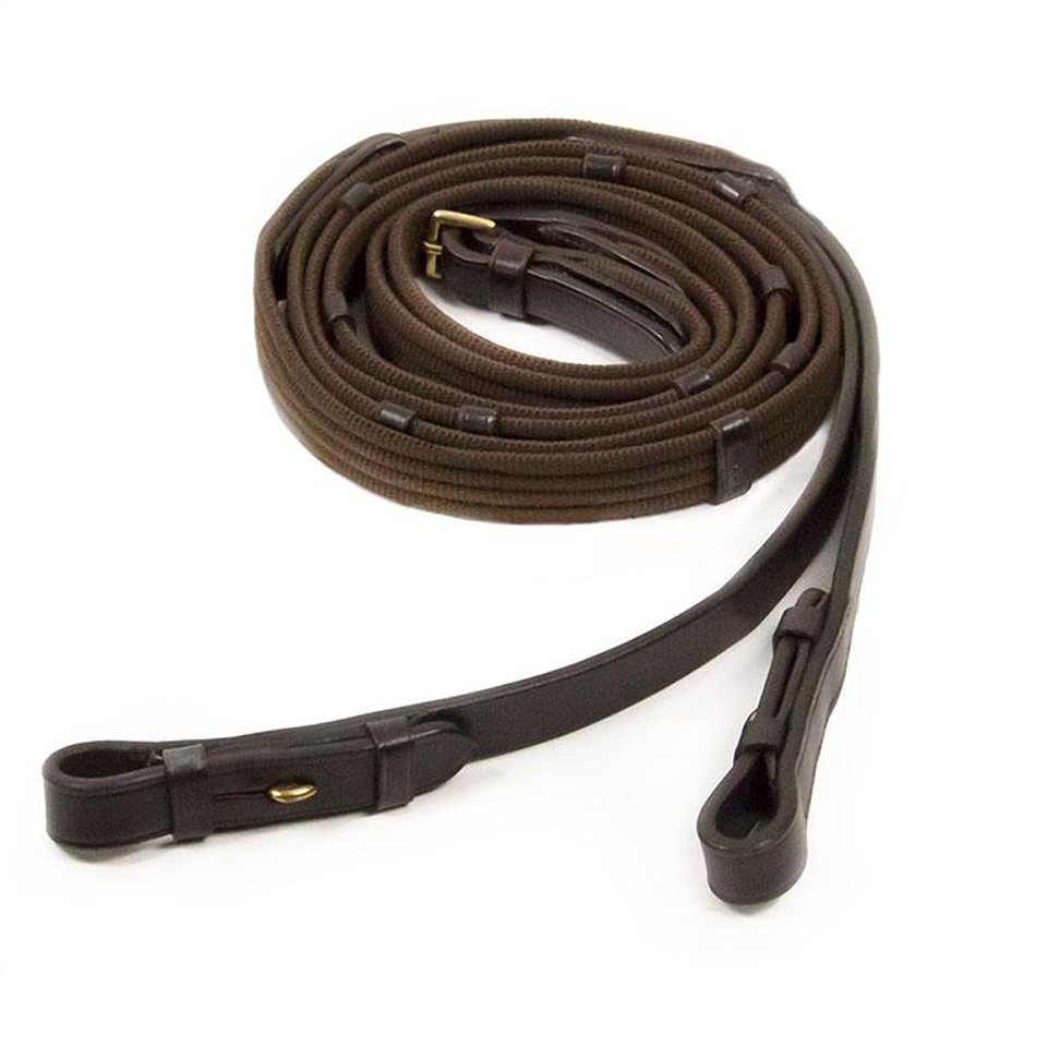 Heritage English Leather Continental Reins in Black or Havana 