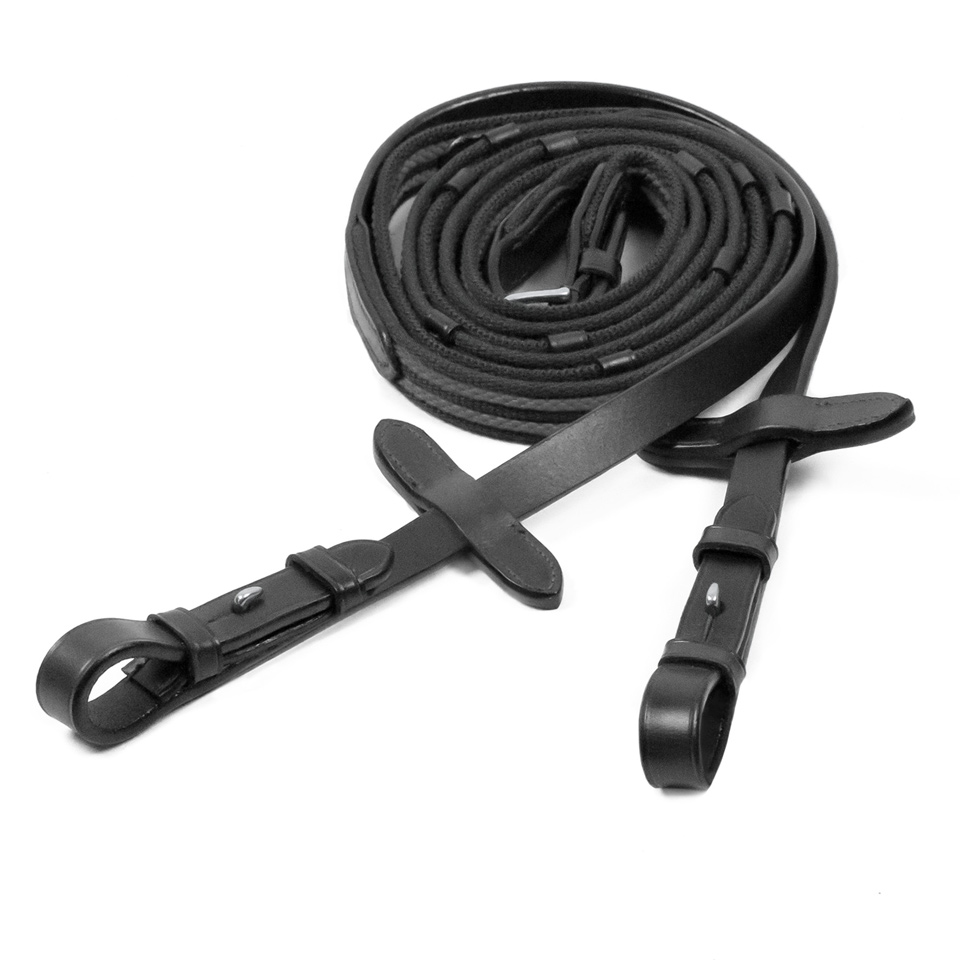 Schockemohle Rubber Reins Hook and Stud Fastening 