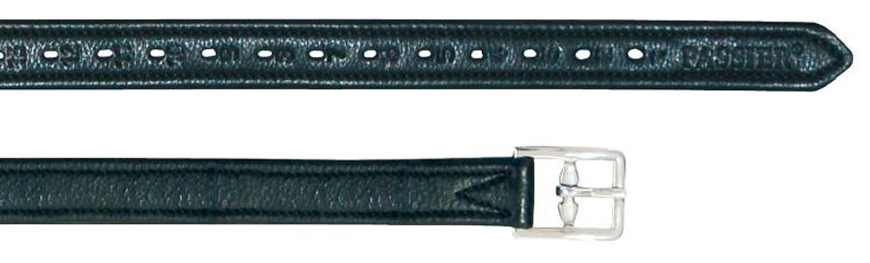 schwarz Passier Bügelriemen aus spitzen Leder mit Nyloneinlage 170 cm 